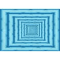 thumbnail image 1 of Ahgly Company Machine Washable Indoor Rectangle Transitional Deep Sky Blue Area Rugs, 4' x 6', 1 of 7