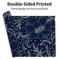 thumbnail image 4 of SUNOLIFE Navy Blue Placemats Set of 4 Floral Parten Linen Double-Sided Table Place Mats for Dining Table Decor 12x18 in, 4 of 6