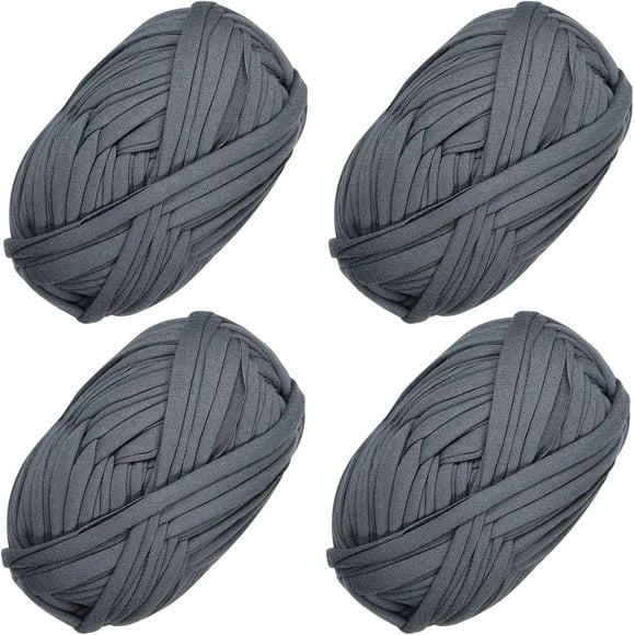 AIGIA T-Shirt Yarn Elastic Fabric Crochet Cloth Yarn Thick Knitting Yarn for Hand DIY Bag Blanket Cushion Crocheting Projects( 2/4/6PCS )