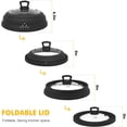 thumbnail image 5 of Microwave Splatter Cover Vented Glass Splatter Guard Lid with Collapsible Silicone for Food as Pot Cover Plate 10.8 inch for 6 7 8 9 10 inch Plate Bowl, 5 of 10