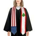 thumbnail image 5 of Usa American America And Lebanon Lebanese Flag Graduation Sash Class Of 2024 2025 Graduation Stole 72 Inch Length Double Sided V Shape Graduation Scarf Graduation Congratulation Gifts, 5 of 7