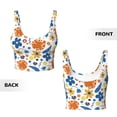 thumbnail image 5 of Xecao Flower for Sports Bra with Removable Pads, Crop Tank Top Design, Women's Longline Sports Bra - Non-Wired -, 5 of 9