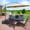 Brown, variant on BPS 10FT Patio Offset Hanging Umbrella, Outdoor Cantilever Market Umbrella with Base, Easy Tilt Adjustment, Red