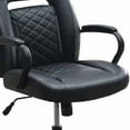 thumbnail image 3 of Ida 26 Inch Ergonomic Office Chair Faux Leather Swivel Seat Black Gray - Saltoro Sherpi, 3 of 5