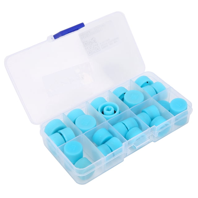 Air Conditioning System Seal Kit, AC Seal Kit ABS 30Pcs Rubber Sealing Design Replacement for AC System Refrigerant Port
