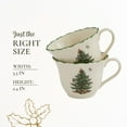 thumbnail image 7 of Spode Christmas Tree Punch Cups - Set of 2 Holiday Mugs for Espresso, Tea, Coffee - 8 Oz Porcelain Cups with Scalloped Rim, Christmas Design - Microwave & Dishwasher Safe, 7 of 7