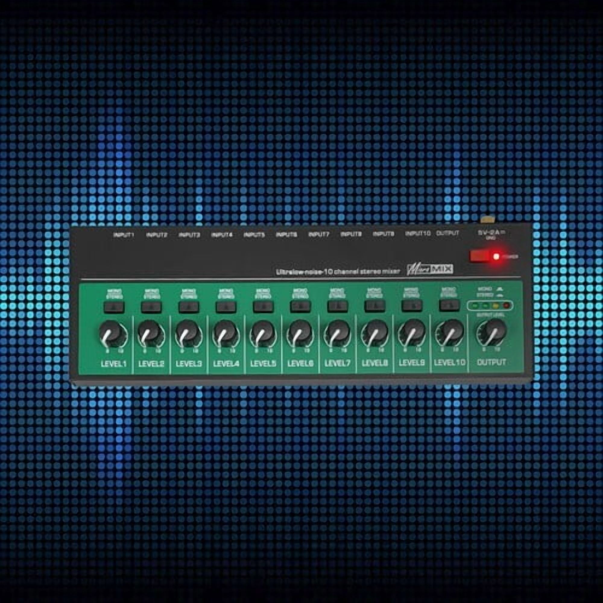 TFCFL 10 Channel Audio Mixer Professional Live Studio Mixing Console w/ USB Charging Cable & Plug