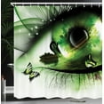 thumbnail image 4 of Ambesonne Abstract Shower Curtain, Abstract Swan Animal, 69"Wx75"L, Green Black White, 4 of 5