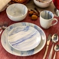 thumbnail image 7 of Elama Fine Marble 16 Piece Stoneware Dinnerware Set in Blue and White, 7 of 7