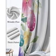 thumbnail image 3 of Easter Spring Blackout Curtains for Bedroom Living Room Darkening Curtains 96 Inches Long Watercolor Boho Flower Egg Leaf Painting Window Curtain 2 Panels Set Window Treatment Grommet Drapes 52"x96", 3 of 9