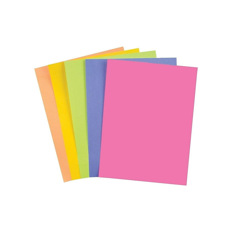Staples Brights Multipurpose Colored Paper, 8.5 x 11, 24 lb, Assorted Neon  Colors, 500 Sheets/Ream (20201)