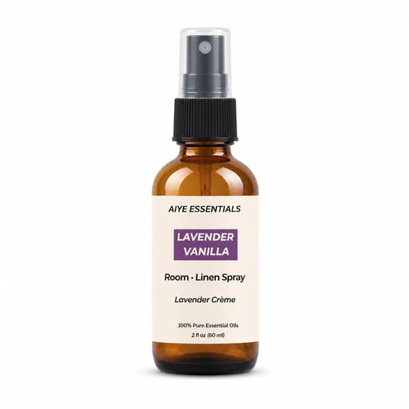 Lavender Vanilla Room & Linen Mist – Relaxing Floral Sweet Scent – 4 oz Amber Glass