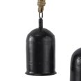 thumbnail image 4 of Deco 79 Rustic Metal Cowbell Decorative Bells 10"" 8"" 6""H Black, 4 of 5