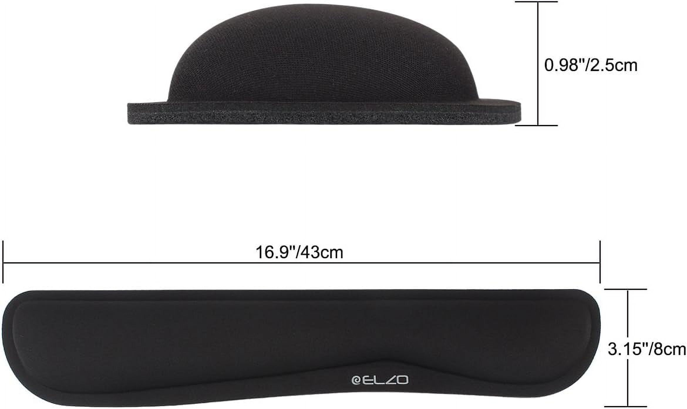 Keyboard Wrist Rest Pad Support with 65D High-Density Thicken Memory Foam Padding, Ergonomic Design Computer Rest Pad Desk Wrist Mat, Non-Slip Rubber Base Office Laptop