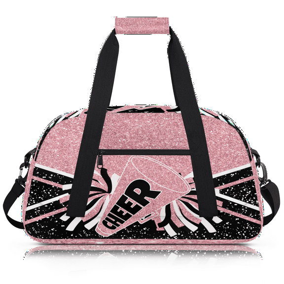 Herdesigns Cheer Bags Overnight Duffel Bags Cheerleading Light Pink Sport Gym Bag Travel Bag Travel Waterproof Weekender Bag Carry On Travel Tote Bag Dance Bags