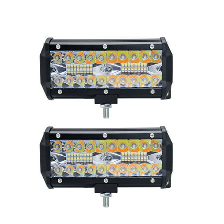 

Carevas 2Pcs 7inch Work Bar Flood Combo Fog Lamp Driving with 5 Lights Modes for Offroad Car Trucks Trailers SUVs