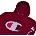 thumbnail image 3 of Champion Hoodie for Men Big And Tall Mens Oversized Pullover Fleece Sweatshirt Burgundy, 3 of 8