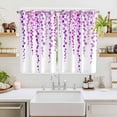 thumbnail image 2 of Purple Polka Dots Kitchen Curtains Window Panels, Vintage Abstract Art Watercolor Insulated Window Treatment Curtain, Grommet Curtains for Bedroom/Living Room/Bathroom, 2 Piece 52"Wx63"L, 2 of 8