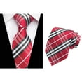 thumbnail image 5 of Qcwqmyl Red Tie Classic Ties for Business Formal Mens Necktie Grid Ties for men Woven Polyester, 5 of 6