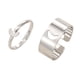 thumbnail image 2 of Xihbxyly Juego de Anillos Huecos, Elegantes Anillos de Cobre para Pareja, Diseño de Plata y Oro Galvanizado, Estilo Clásico y Moderno, Ideal para Uso Diario, Ideal Como Regalo para Tus Seres Queridos, 2 of 2