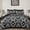 Black White, variant on 7-Piece California King Black Gold Damask Microfiber Comforter Set, All Season Bed in a Bag with Sheets & Pillowcases