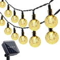 thumbnail image 3 of Solar String Lights Outdoor Garden, 31Ft 50 LED Crystal Globe Lights with 8 Modes Waterproof Bulb Solar, 3 of 4