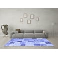 thumbnail image 3 of Ahgly Company Machine Washable Indoor Rectangle Patchwork Blue Transitional Area Rugs, 7' x 10', 3 of 4