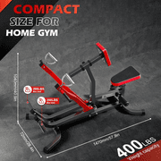 Seated Row Machine, GYHPD Plate Loaded Back Machines with Independent Arms, Multi Grip Positions with Rotating Handles, Upper Body Workout for Home Gym Workout Station