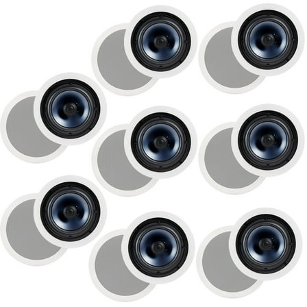 Polk Audio RC80I 2 Way In Ceiling Speakers - 8 Pack (White)