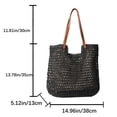 thumbnail image 3 of Large Capacity Handbags for Women Straw Bag Shoulder Bag Handmade Seasides Bag Female Hollows Out Beach Bag Vacation Bag, 3 of 21