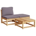 thumbnail image 2 of vidaXL 5 Piece Patio Lounge Set with Cushions Solid Wood Acacia, 2 of 8