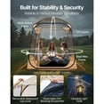 thumbnail image 3 of KFFKFF Pop-Up Sports Tent, 63x63 in Clear Outdoor Shelter for 2-4 People, Waterproof Pod with Floor Mat & Top Cover, Garden Dome Tent for Camping, Events, Fishing, and Outdoor Activities, 3 of 9