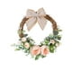 thumbnail image 5 of Corona de puerta, corona de flores artificiales, guirnalda decorativa de aro de ratán con vegetación para Rosa, 5 of 9