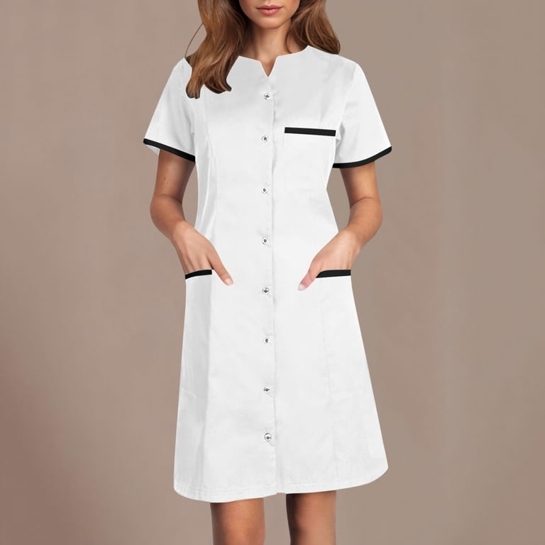 v neck sleeveless dress Rihoas Vintage White Halter Dress with an Open Back & Bow