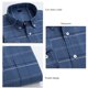thumbnail image 4 of Camisa de cuello vuelto para hombre Camisa a cuadros de manga larga con botones de moda informal con bolsillo para el trabajo, 4 of 5