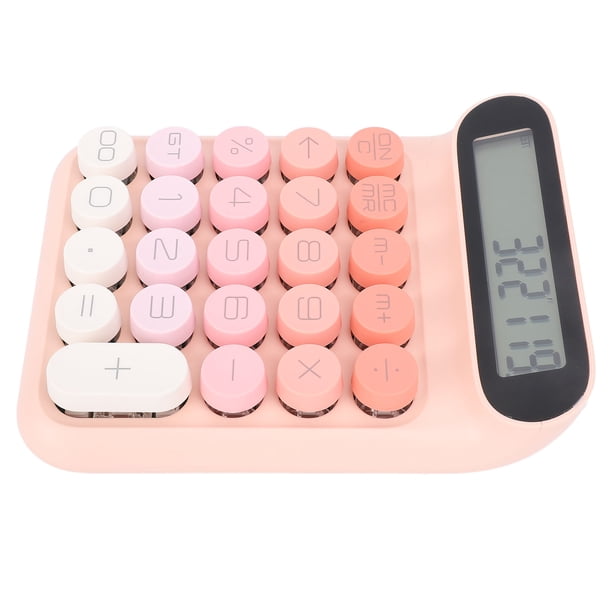 Calculadora De Interruptor Mecánico Con 24 Claves Y Pantalla LCD, Calculadora De Escritorio Compacta Con Sueño Automático, Calculadora De Llaves Grandes Portátiles Para