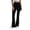 Black, variant on WAGUTH Women's Skirted Flare Leggings High Waist Ruched Skirt Overlay Bootcut Yoga Pants with Drawstring for Tennis Golf Gym