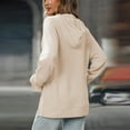 thumbnail image 4 of Enjoytime Sweatshirt for Women Solid Color Long Sleeve Side Split Hoodies Fall Fashion 2025 Pullover Tops, 4 of 4