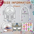 thumbnail image 2 of Kit de manualidades Blueweenly Colorea tu propia máscara de caballero para niños, paquete de 24, 2 of 7