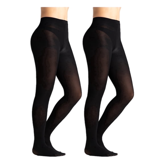 On The Go Women's Classic Tights L Black (2 Pair Pack)