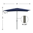 thumbnail image 3 of ACEGOSES 10 x 6.5ft Patio Umbrella with 6 Ribs Tilt and Crank Waterproof Sunshade Canopy for Garden,Yard,Navy Blue, 3 of 7