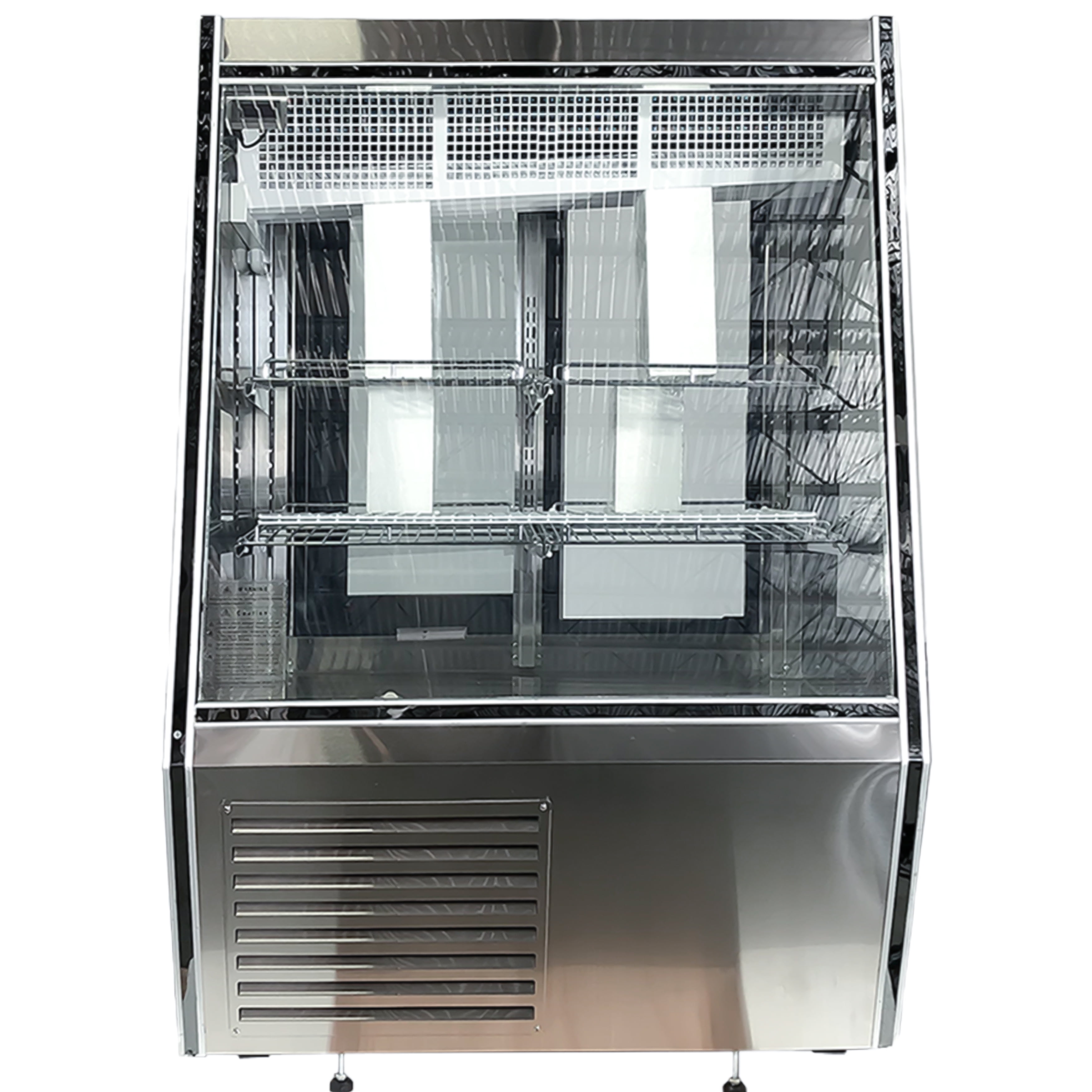 NSF 36 in. Commercial Refrigerated Case Display Refrigerator 16.5 Cu.Ft. Stainless Steel Refrigerator Cooler Case