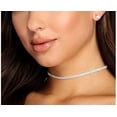 thumbnail image 4 of Namzi Rhinestone Choker Necklaces Silver Sparkling Diamond Choker Crystal Bracelet Rhinestone Necklace, 4 of 4