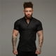 thumbnail image 2 of Camisas s Para Hombre Manga Corta Camisas casuales de manga corta para hombre Camisa de playa de verano con botones (Black, M), 2 of 5