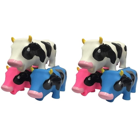 Animolds Squeeze Me and Hear Me Moo Squishy Cow Sensory Toys Party Supplies Pack (6 Pack)