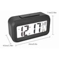 thumbnail image 2 of Reloj despertador, pantalla LED, fecha y temperatura, alarma, negro, 2 of 5