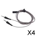 thumbnail image 1 of Paquete de 2-4 cables divisores en Y de audio y micrófono para auriculares hembra de 3,5 mm a 2 machos, color gris 4 piezas, 1 of 7