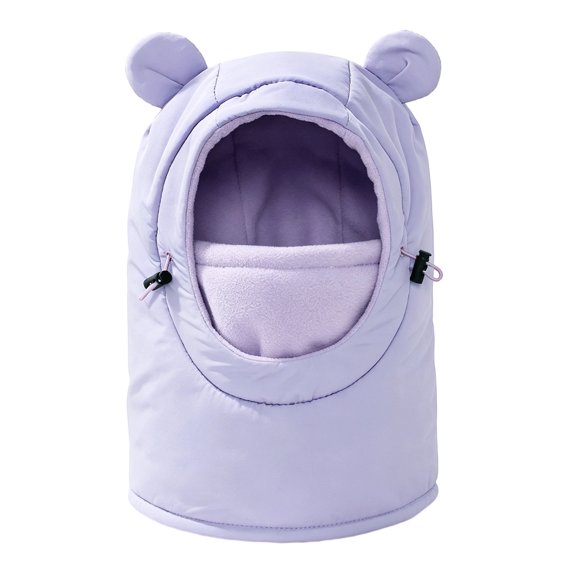 TSHXS Baby Hat Toddler Cute Bear Ear Thermal Balaclava Hood Hat Drawstring Wind Resistant Full Face Neck Cover for Boys Girls