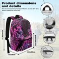 thumbnail image 7 of Chririnla Purple Hibiscus Backpack Set School Backpack Hiking Travel Bag, 7 of 7