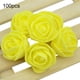 thumbnail image 1 of Flores falsas de 3,5 cm, decoraciones de bricolaje, flores de imitación para fiesta de boda (amarillo), 1 of 5